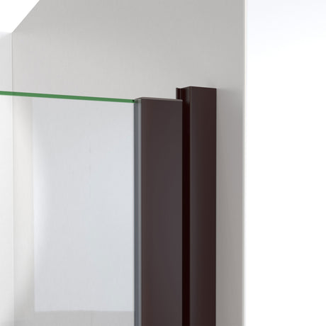 DreamLine Alliance Swing BG 30 - 31 in. W x 66 in. H Semi-Frameless Swing Shower Door in Oil Rubbed Bronze and Clear Glass