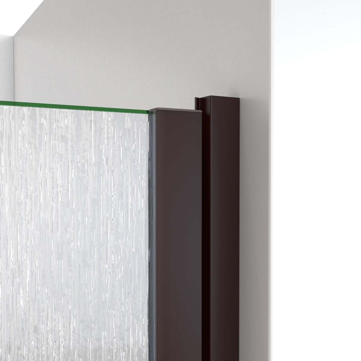 DreamLine Alliance Swing BG 30 - 31 in. W x 69 in. H Semi-Frameless Swing Shower Door in Oil Rubbed Bronze and Rain Glass