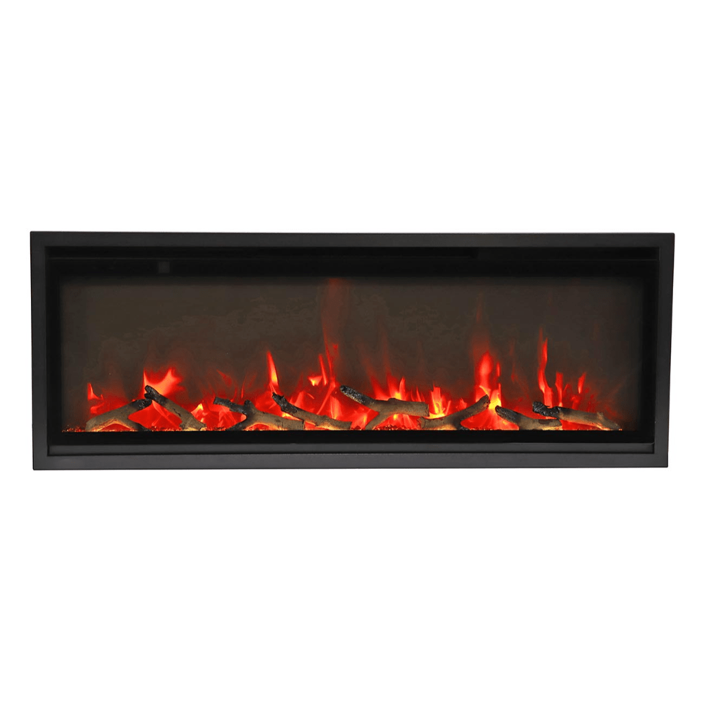 Amantii SYM-SLIM-42 Symmetry Xtraslim Smart Electric  -42" WiFi Enabled Fireplace, Featuring a  MultiFunction  Remote Control, Multi Speed Flame Motor