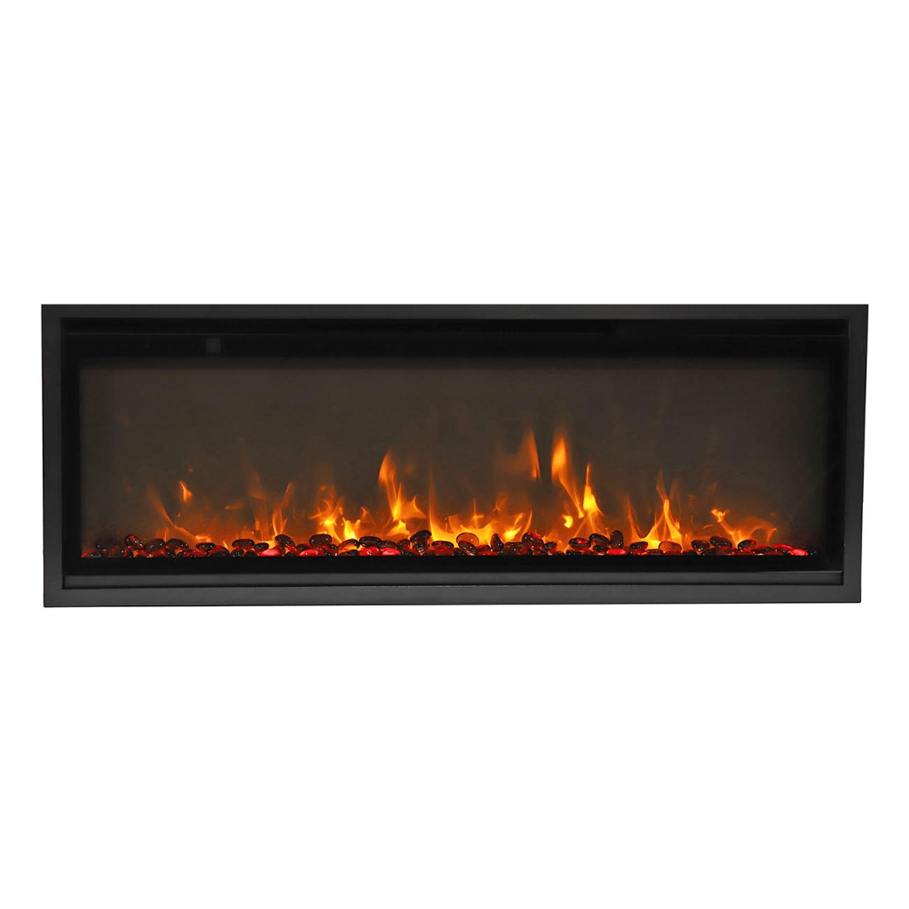 Amantii SYM-SLIM-42 Symmetry Xtraslim Smart Electric  -42" WiFi Enabled Fireplace, Featuring a  MultiFunction  Remote Control, Multi Speed Flame Motor