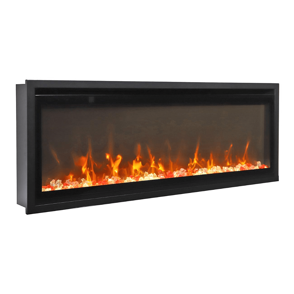 Amantii SYM-SLIM-42 Symmetry Xtraslim Smart Electric  -42" WiFi Enabled Fireplace, Featuring a  MultiFunction  Remote Control, Multi Speed Flame Motor