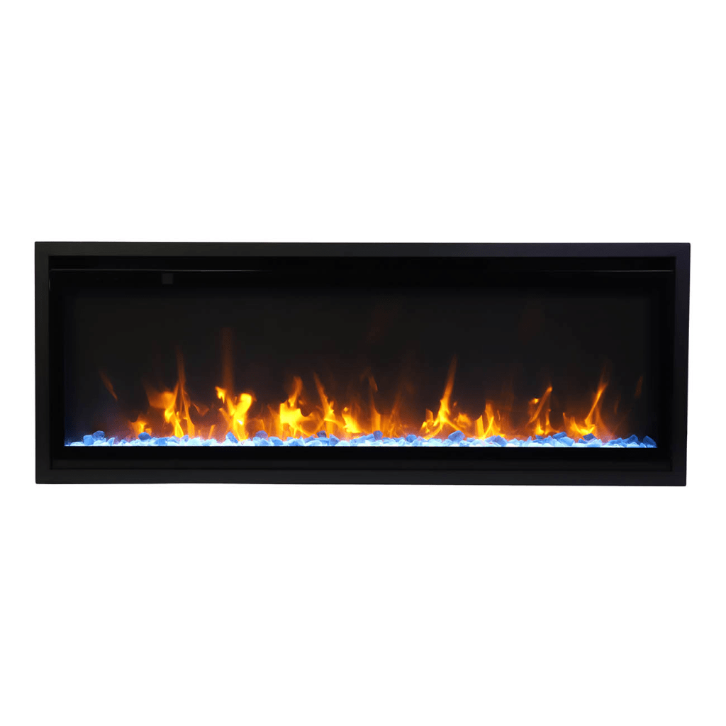 Amantii SYM-SLIM-42 Symmetry Xtraslim Smart Electric  -42" WiFi Enabled Fireplace, Featuring a  MultiFunction  Remote Control, Multi Speed Flame Motor