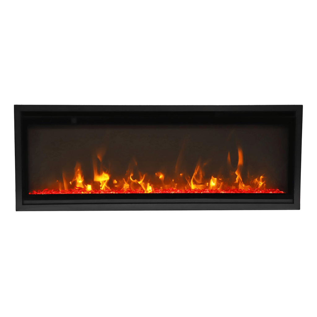 Amantii SYM-SLIM-42 Symmetry Xtraslim Smart Electric  -42" WiFi Enabled Fireplace, Featuring a  MultiFunction  Remote Control, Multi Speed Flame Motor