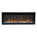 Amantii SYM-SLIM-42 Symmetry Xtraslim Smart Electric  -42" WiFi Enabled Fireplace, Featuring a  MultiFunction  Remote Control, Multi Speed Flame Motor