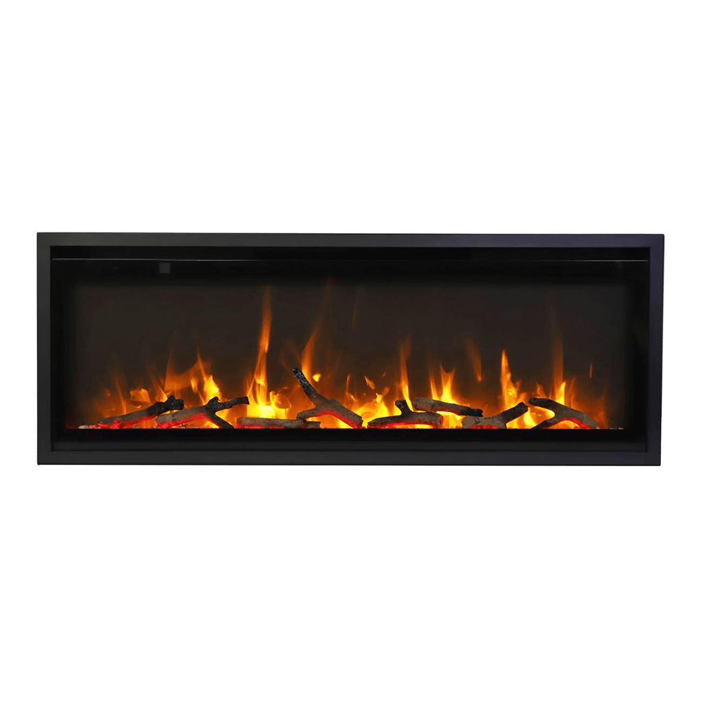 Amantii SYM-SLIM-42 Symmetry Xtraslim Smart Electric  -42" WiFi Enabled Fireplace, Featuring a  MultiFunction  Remote Control, Multi Speed Flame Motor