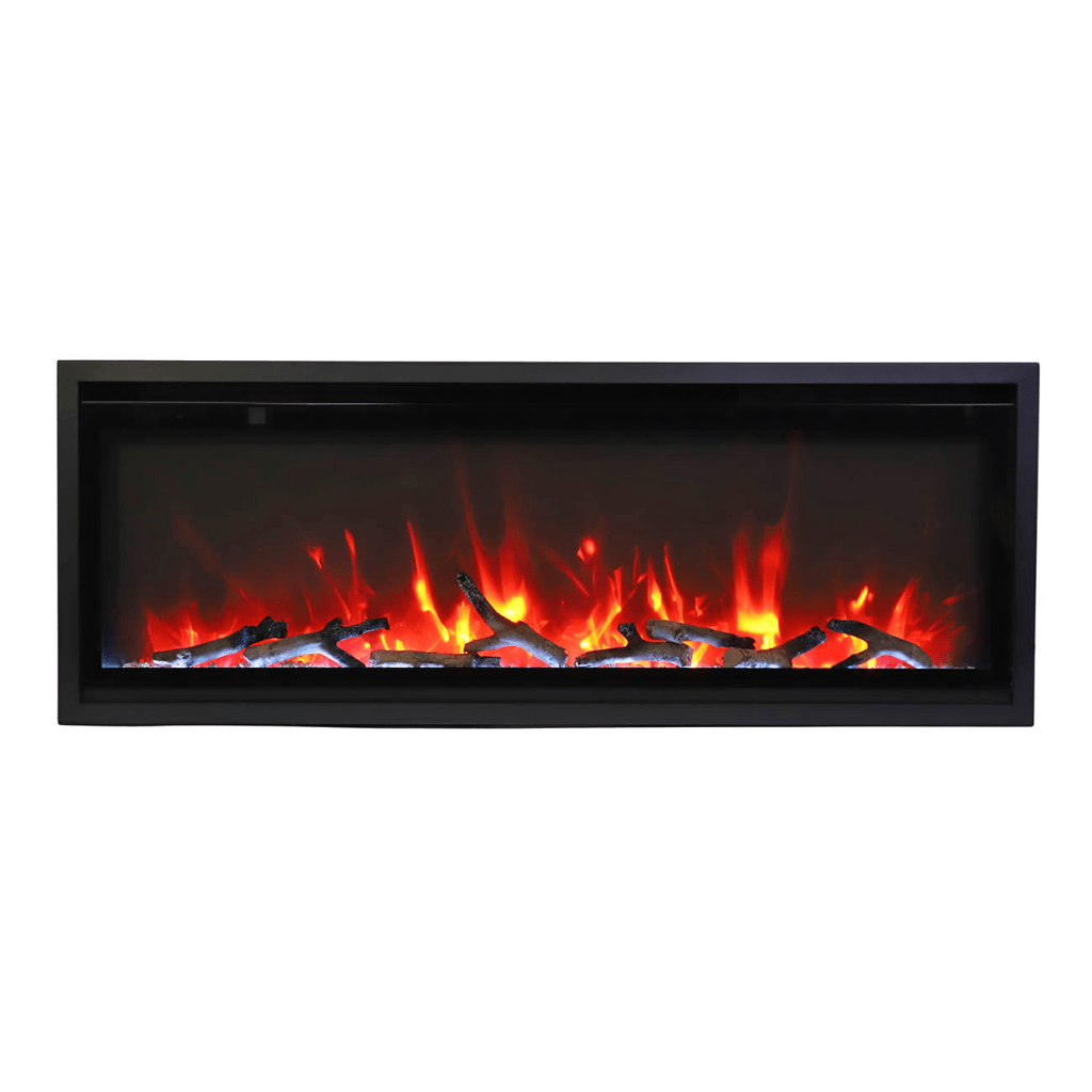 Amantii SYM-SLIM-42 Symmetry Xtraslim Smart Electric  -42" WiFi Enabled Fireplace, Featuring a  MultiFunction  Remote Control, Multi Speed Flame Motor