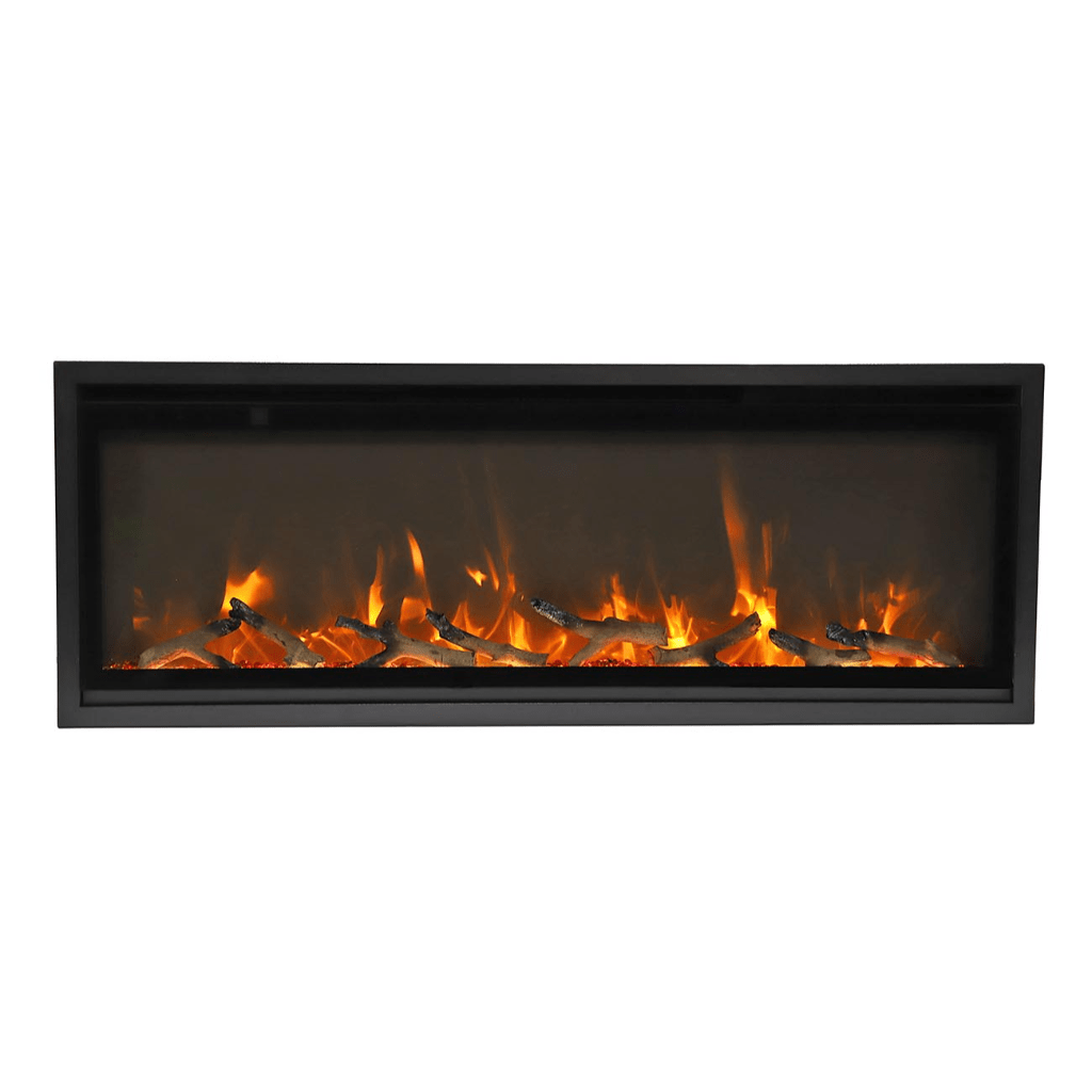 Amantii SYM-SLIM-50 Symmetry Xtraslim Smart Electric  -50" WiFi Enabled Fireplace, Featuring a  MultiFunction  Remote Control, Multi Speed Flame Motor