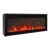 Amantii SYM-SLIM-50 Symmetry Xtraslim Smart Electric  -50" WiFi Enabled Fireplace, Featuring a  MultiFunction  Remote Control, Multi Speed Flame Motor