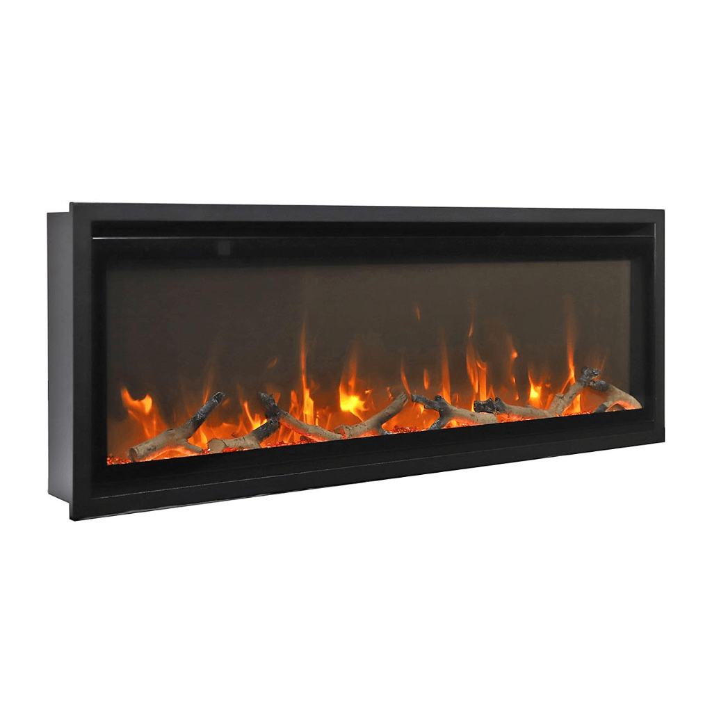 Amantii SYM-SLIM-50 Symmetry Xtraslim Smart Electric  -50" WiFi Enabled Fireplace, Featuring a  MultiFunction  Remote Control, Multi Speed Flame Motor