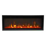 Amantii SYM-SLIM-50 Symmetry Xtraslim Smart Electric  -50" WiFi Enabled Fireplace, Featuring a  MultiFunction  Remote Control, Multi Speed Flame Motor