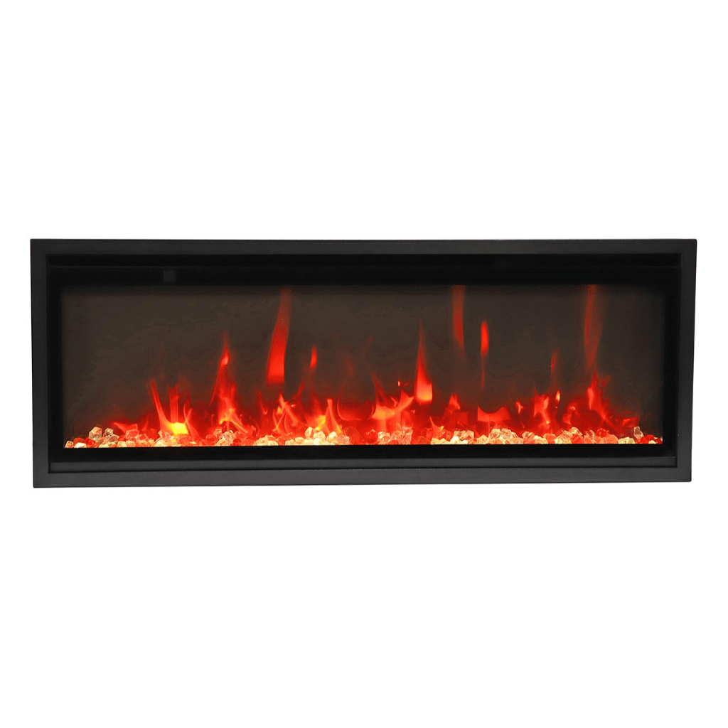 Amantii SYM-SLIM-60 Symmetry Xtraslim Smart Electric  -60" WiFi Enabled Fireplace, Featuring a  MultiFunction  Remote Control, Multi Speed Flame Motor