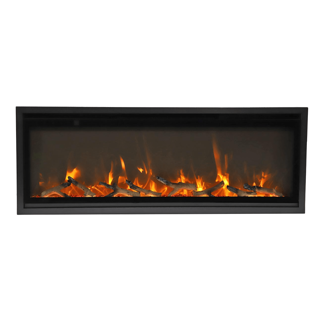Amantii SYM-SLIM-60 Symmetry Xtraslim Smart Electric  -60" WiFi Enabled Fireplace, Featuring a  MultiFunction  Remote Control, Multi Speed Flame Motor
