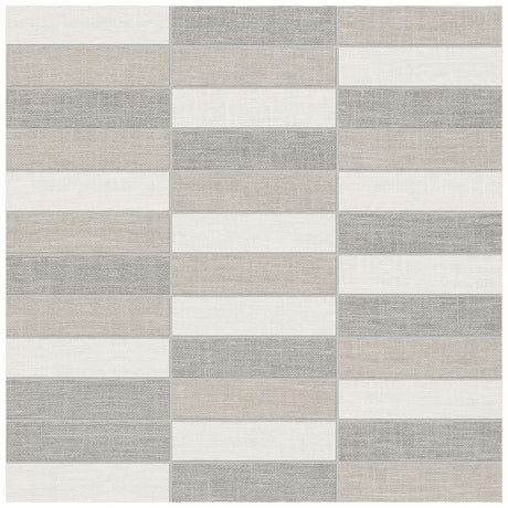 Anatolia Tile 1X4 Belgian Linen Light Blend Stacked Mosaics. I Sheet = .96 Sq. Ft. 4501-0030-1  - premium natural stone mosaic tile from Anatolia Tile, available at PoshHaus showroom in Keene, NH