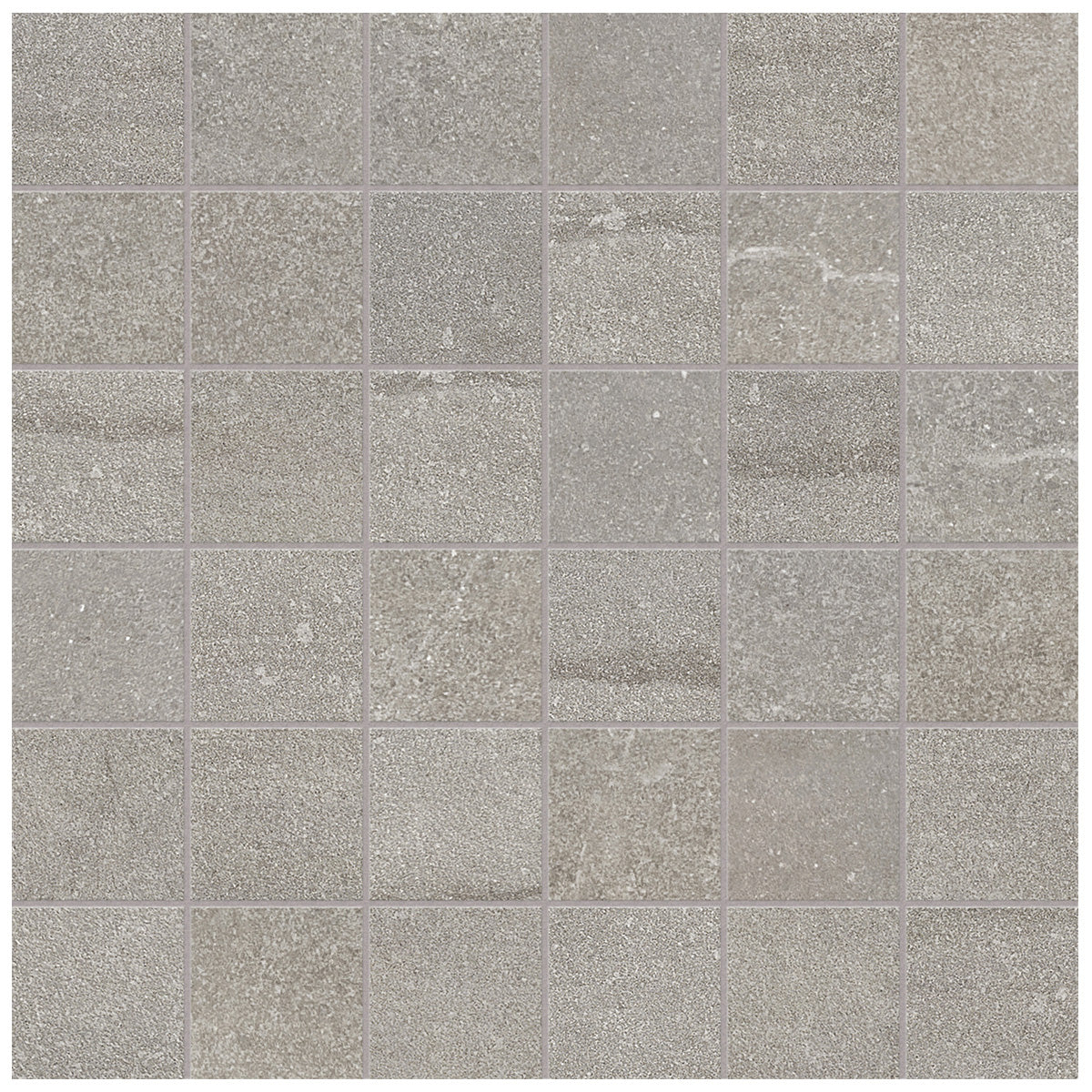 Anatolia Tile 2X2 Matte Crux Ash 36 Inch Porcelain Mosaics. 1 Sheet = 1.16 Sq. Ft. 4501-0074-0 (63-526) Ash 2x2 - premium natural stone mosaic tile from Anatolia Tile, available at PoshHaus showroom in Keene, NH