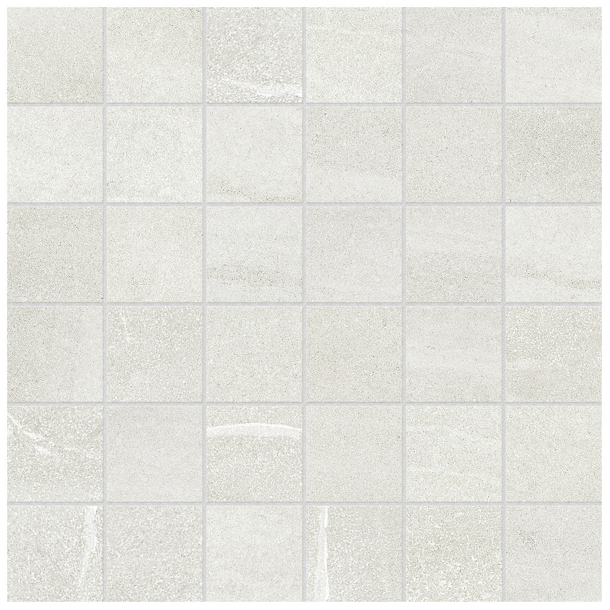 Anatolia Tile 2X2 Matte Crux Ivory 36 Piece Porcelain Mosaics. 1 Sheet = 1.16 Sq. Ft. 4501-0076-0 (63-525) Ivory 2x2 - premium natural stone mosaic tile from Anatolia Tile, available at PoshHaus showroom in Keene, NH
