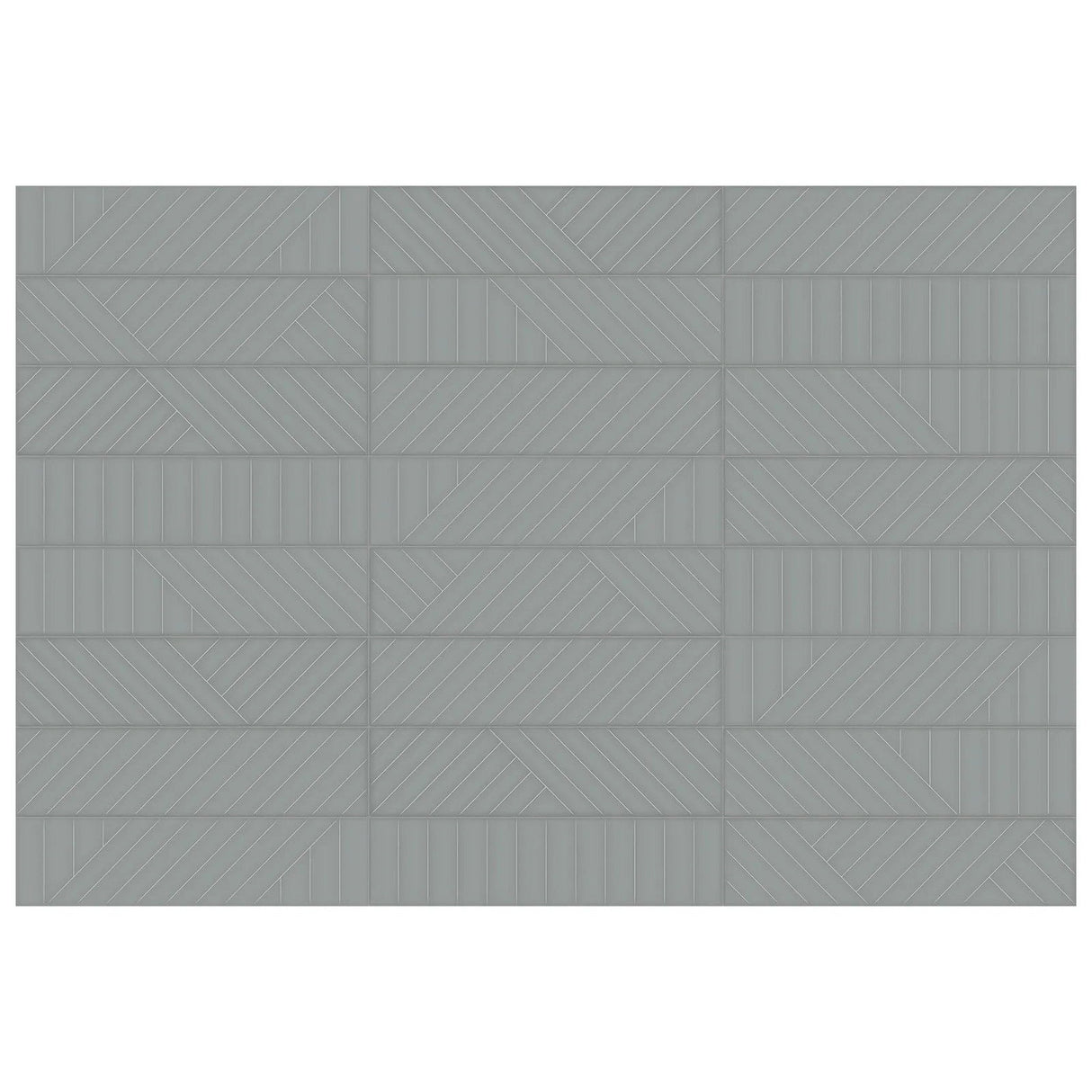 Anatolia Geometra 3X12 Maze Charcoal Glossy Ceramic Wall Tile 4000-0302-0 Charcoal Maze 3x12 - premium natural stone mosaic tile from Anatolia Tile, available at PoshHaus showroom in Keene, NH