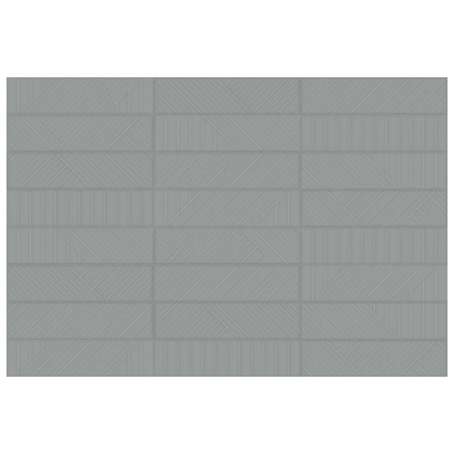 Anatolia Geometra 3X12 Maze Charcoal Glossy Ceramic Wall Tile 4000-0302-0 Charcoal Maze 3x12 - premium natural stone mosaic tile from Anatolia Tile, available at PoshHaus showroom in Keene, NH
