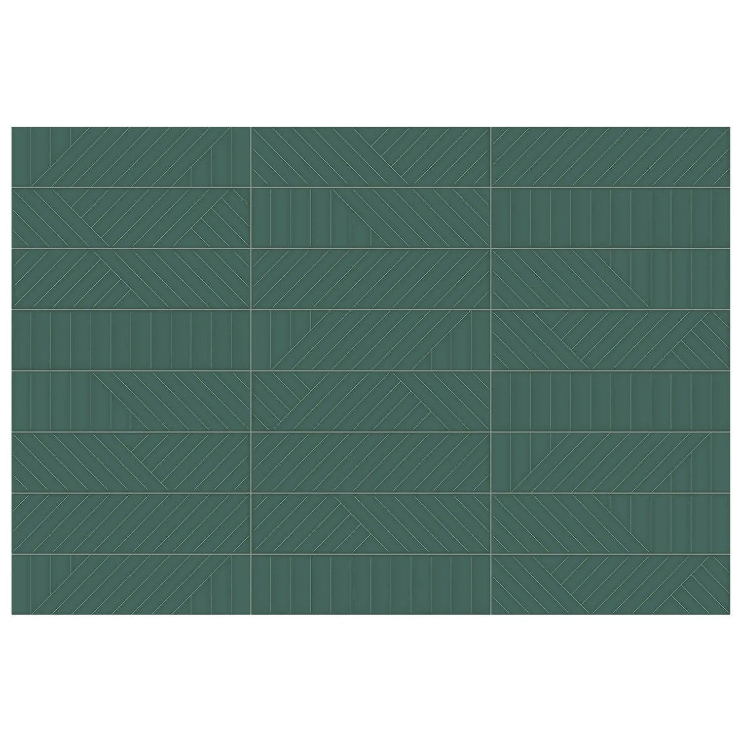 Anatolia Geometra 3X12 Maze Emerald Glossy Ceramic Wall Tile 4000-0301-0 Emerald Maze 3x12 - premium natural stone mosaic tile from Anatolia Tile, available at PoshHaus showroom in Keene, NH