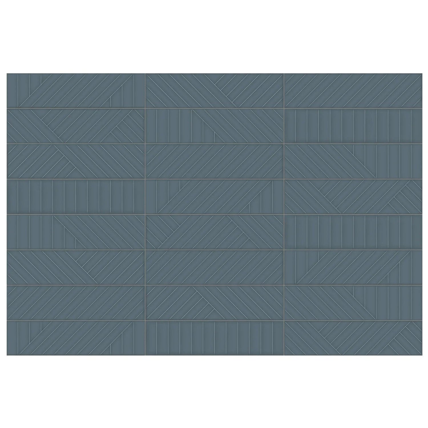 Anatolia Geometra 3X12 Maze Ink Glossy Ceramic Wall Tile 4000-0300-0 Ink Maze 3x12 - premium natural stone mosaic tile from Anatolia Tile, available at PoshHaus showroom in Keene, NH