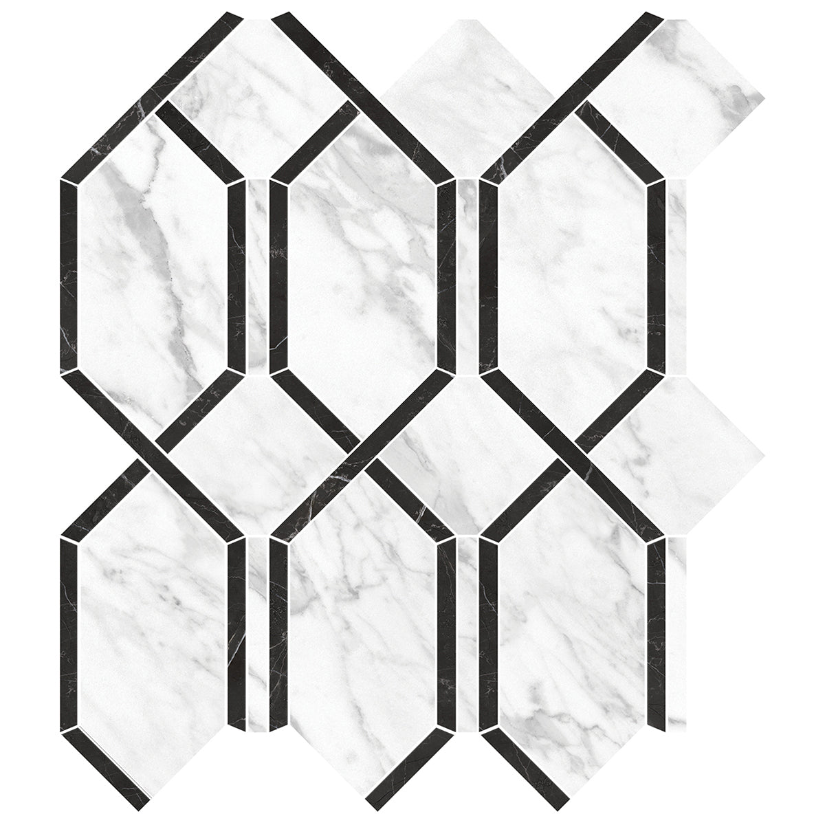 Anatolia Tile La Marca Statuarietto Modella Polished Porcelain Mosaics. 1 Sheet = 1.10 Sq. Ft. 4501-0406-0 - premium natural stone mosaic tile from Anatolia Tile, available at PoshHaus showroom in Keene, NH