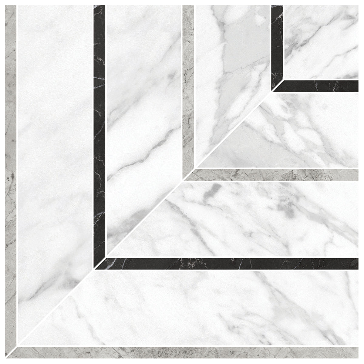 Anatolia Tile La Marca Statuarietto Picco Honed Porcelain Mosaics. 1 Sheet = .48 Sq. Ft. Sold In Carton Quantities Of 4.84 Sq. Ft. 4501-0400-0 - premium natural stone mosaic tile from Anatolia Tile, available at PoshHaus showroom in Keene, NH