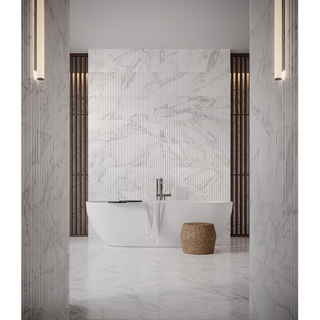 Anatolia Tile 12X36 Raffino Alto Bianco Matte 4000-0264-0 Bianco Vita Alto - premium natural stone mosaic tile from Anatolia Tile, available at PoshHaus showroom in Keene, NH