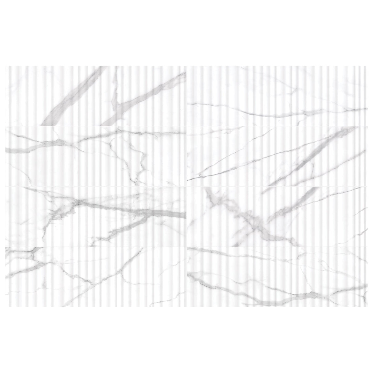 Anatolia Tile 12X36 Raffino Alto Statuario Matte 4000-0265-0 Statuario Valore Alto - premium natural stone mosaic tile from Anatolia Tile, available at PoshHaus showroom in Keene, NH