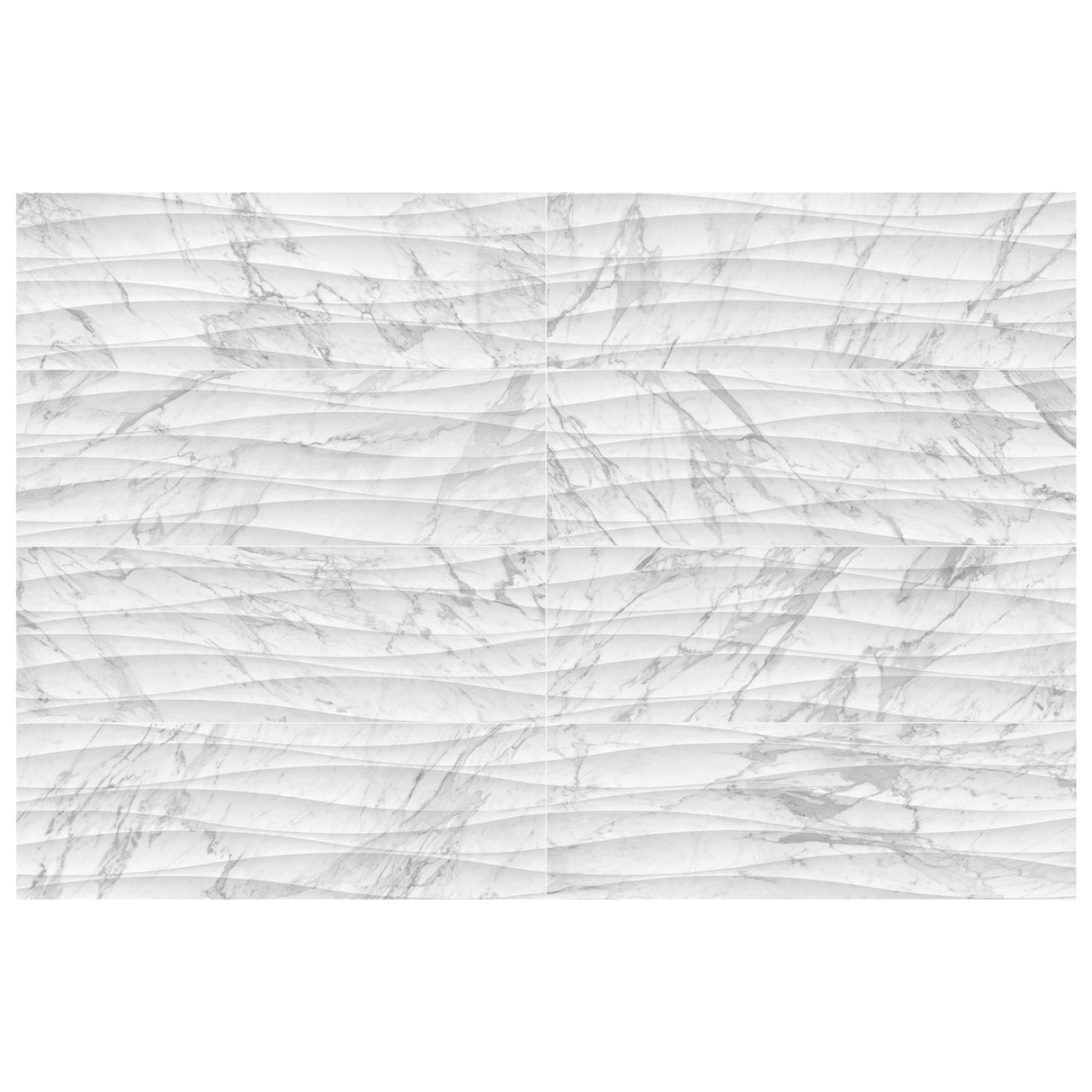 Anatolia Tile 12X36 Raffino Curva Bianco Matte 4000-0268-0 Bianco Vita Curva - premium natural stone mosaic tile from Anatolia Tile, available at PoshHaus showroom in Keene, NH