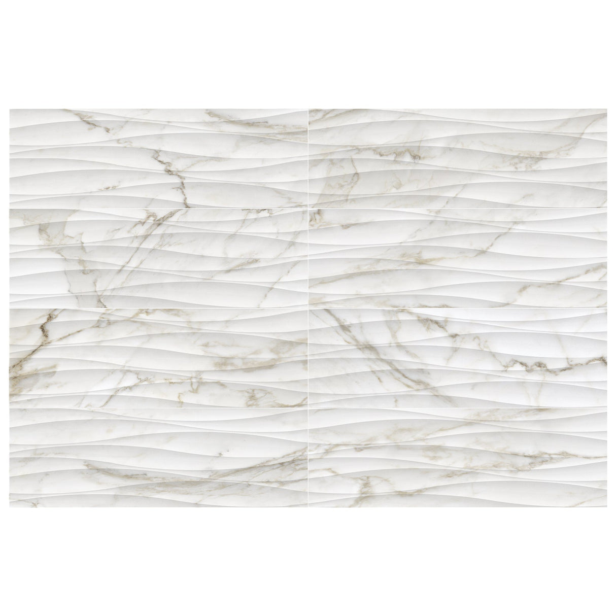 Anatolia Tile 12X36 Raffino Curva Calacatta Matte 4000-0270-0 Onyx Suave Curva - premium natural stone mosaic tile from Anatolia Tile, available at PoshHaus showroom in Keene, NH