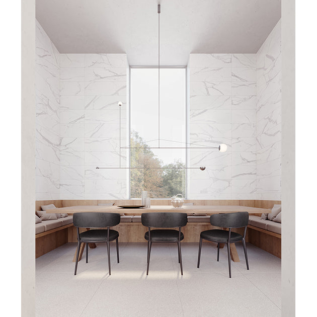 Anatolia Tile 12X36 Raffino Plane Statuario Matte 4000-0273-0 Statuario Valore - premium natural stone mosaic tile from Anatolia Tile, available at PoshHaus showroom in Keene, NH