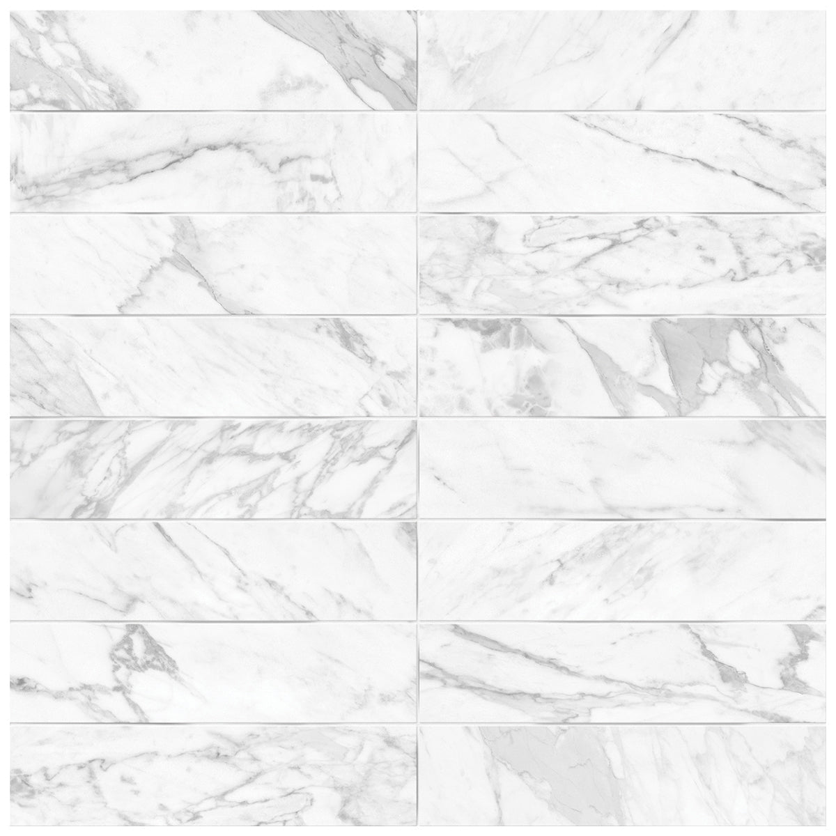 Anatolia Tile 3X12 Raffino Plane Bianco Matte 4000-0276-0 Bianco Vita Artisan - premium natural stone mosaic tile from Anatolia Tile, available at PoshHaus showroom in Keene, NH