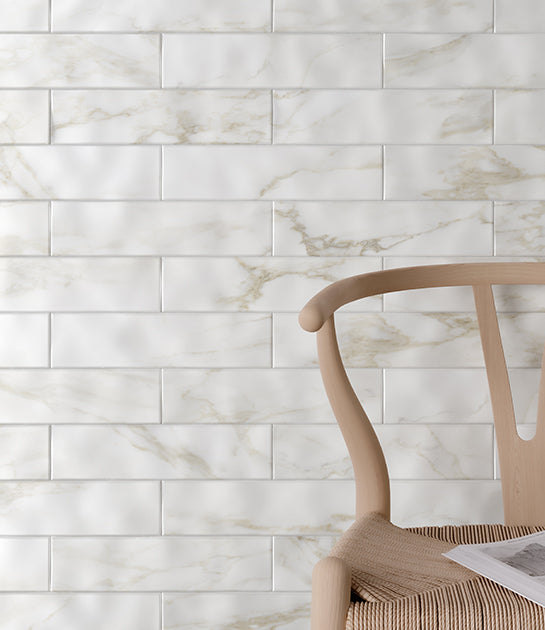 Anatolia Tile 3X12 Raffino Plane Calacatta Matte 4000-0278-0 Onyx Suave Artisan - premium natural stone mosaic tile from Anatolia Tile, available at PoshHaus showroom in Keene, NH