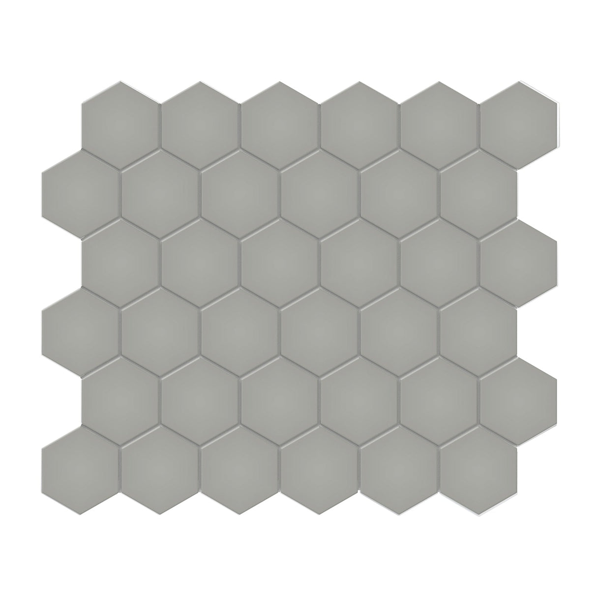 Anatolia Tile Soho 2 Inch Hexagon Cement Chic Matte Porcelain Mosaics. 1 Sheet = .94 Sq. Ft. 4501-0459-0 - premium natural stone mosaic tile from Anatolia Tile, available at PoshHaus showroom in Keene, NH
