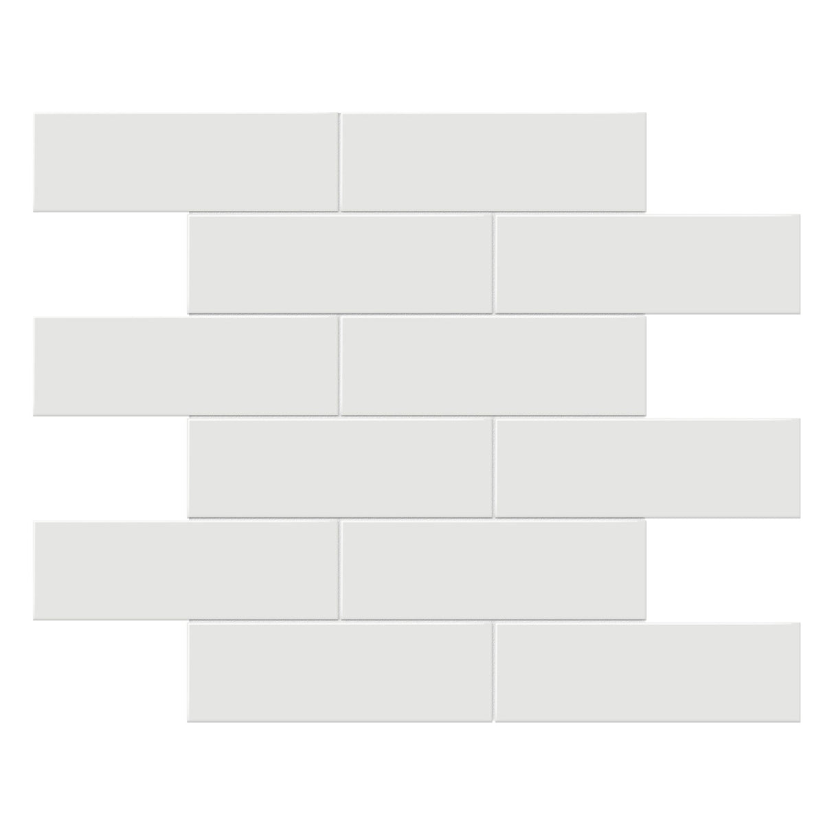 Anatolia Tile 2X6 Soho Vintage Grey Matte Porcelain Brick Mosaics. 1 Sheet = .95 Sq. Ft. 4501-0504-0 - premium natural stone mosaic tile from Anatolia Tile, available at PoshHaus showroom in Keene, NH