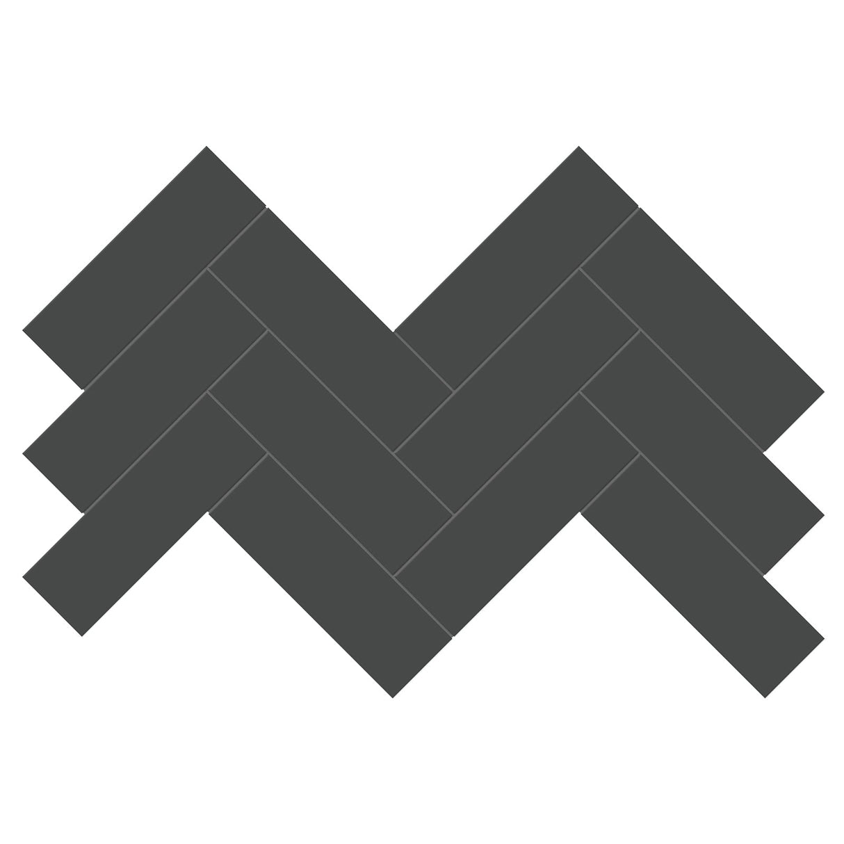 Anatolia Tile 2X6 Soho Retro Black Glossy Herringbone Porcelain Mosaics. 1 Sheet = .95 Sq. Ft. 4501-0525-0 - premium natural stone mosaic tile from Anatolia Tile, available at PoshHaus showroom in Keene, NH