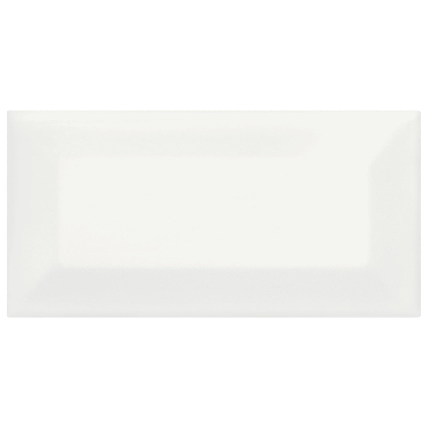 Anatolia Tile 3 X 6 Soho Canvas White Beveled Glossy Glazed Ceramic Wall Tile 4000-0161-1 Canvas White 3x6 Beveled - premium natural stone mosaic tile from Anatolia Tile, available at PoshHaus showroom in Keene, NH