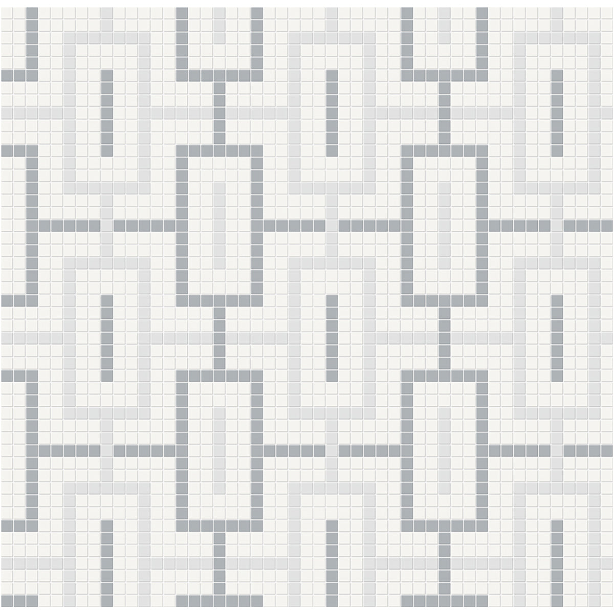 Anatolia Tile Soho Afternoon Blend Chain Pattern Matte Porcelain Mosaics. 1 Sheet = .91 Sq. Ft. 4501-0543-0 - premium natural stone mosaic tile from Anatolia Tile, available at PoshHaus showroom in Keene, NH