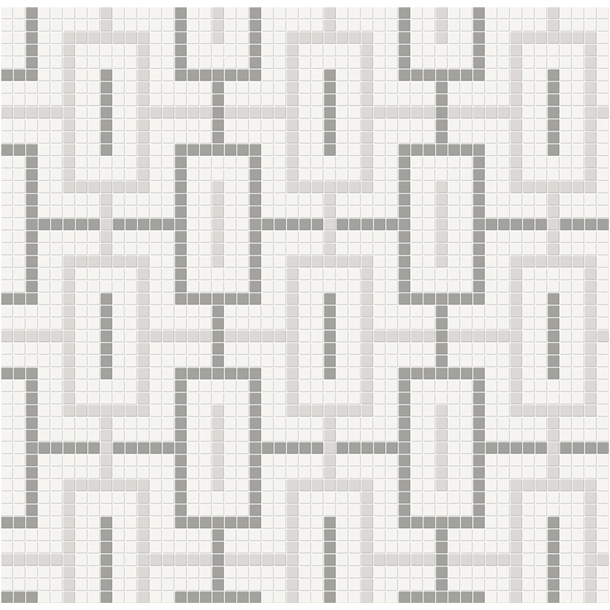 Anatolia Tile Soho Evening Blend Chain Pattern Matte Porcelain Mosaics. 1 Sheet = .91 Sq. Ft. 4501-0544-0 - premium natural stone mosaic tile from Anatolia Tile, available at PoshHaus showroom in Keene, NH