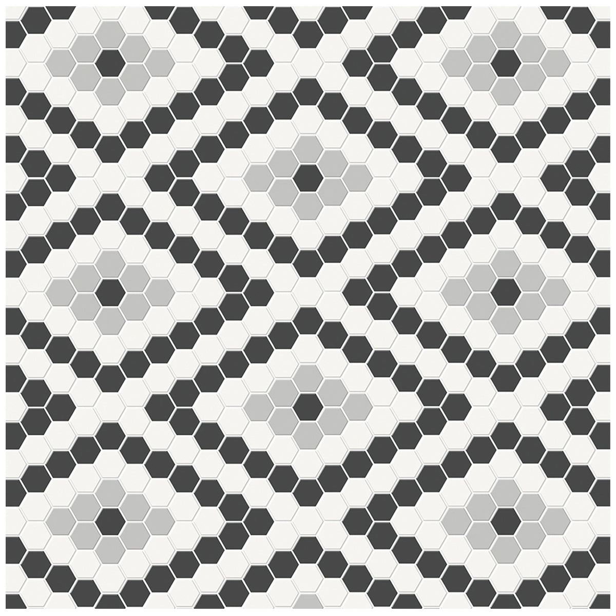 Anatolia Tile Soho Midnight Blend Diamond Pattern Matte Porcelain Mosaics. 1 Sheet = .71 Sq. Ft. 4501-0560-0 - premium natural stone mosaic tile from Anatolia Tile, available at PoshHaus showroom in Keene, NH