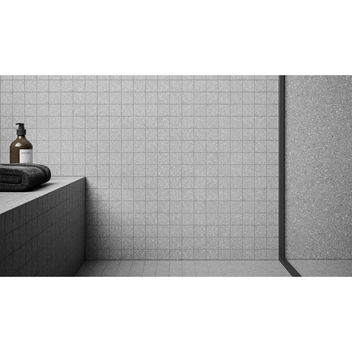 Anatolia Tile 2X2 Station Ash Matte 36 Piece Porcelain Mosaics. 1 Sheet = .96 Sq. Ft. 4501-0318-0 (63-668) Ash 2x2 - premium natural stone mosaic tile from Anatolia Tile, available at PoshHaus showroom in Keene, NH