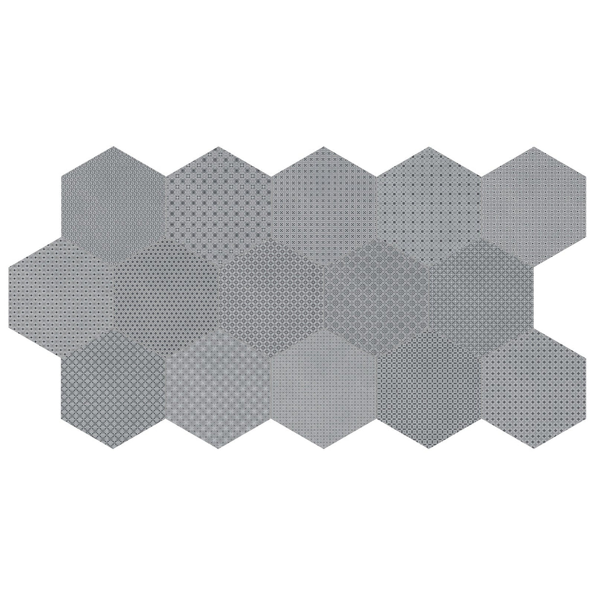 Anatolia Tile 8 Hex Tapestri Cashmere 4500-0985-0 Blend In Cashmere Blend Hexagon 8.5x8.5 - premium natural stone mosaic tile from Anatolia Tile, available at PoshHaus showroom in Keene, NH