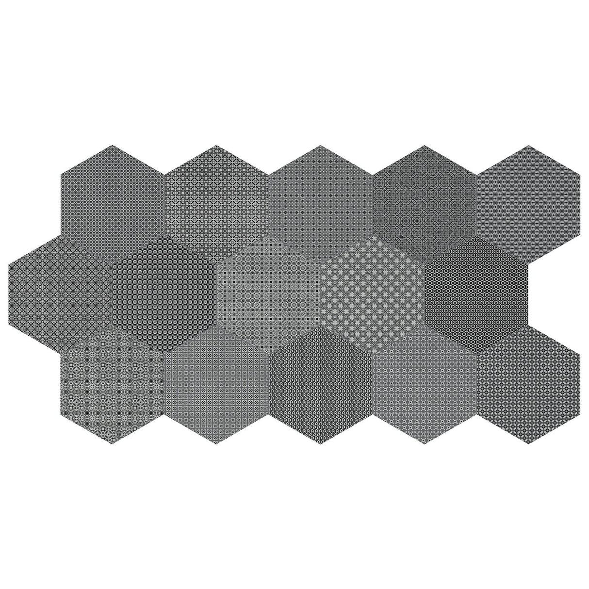 Anatolia Tile 8 In Hex Tapestri Silk 4500-0987-0 Blend Silk Blend Hexagon 8.5x8.5 - premium natural stone mosaic tile from Anatolia Tile, available at PoshHaus showroom in Keene, NH