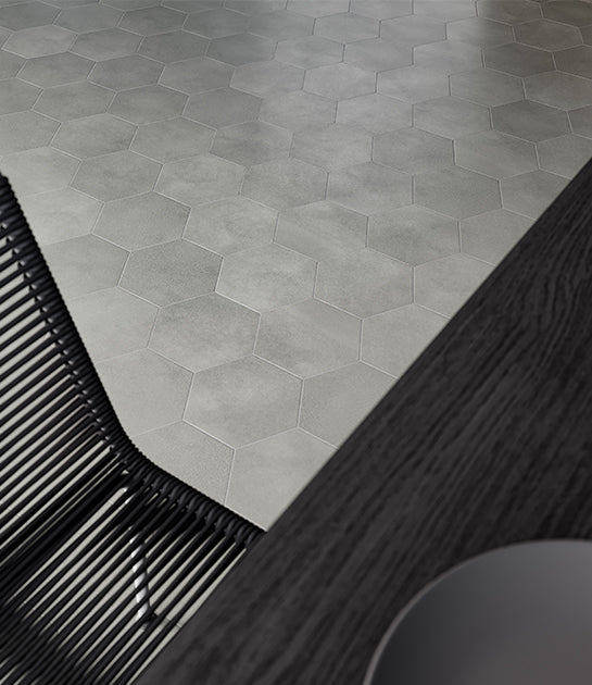 Anatolia Tile 8 In Hex Tapestri Wool 4500-0984-0 Hexagon Wool Hexagon 8.5x8.5 - premium natural stone mosaic tile from Anatolia Tile, available at PoshHaus showroom in Keene, NH