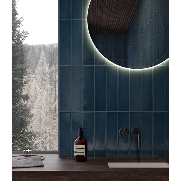 Anatolia Tile 3X12 Teramoda Ink Glossy 4000-0253-0 Ink - premium natural stone mosaic tile from Anatolia Tile, available at PoshHaus showroom in Keene, NH