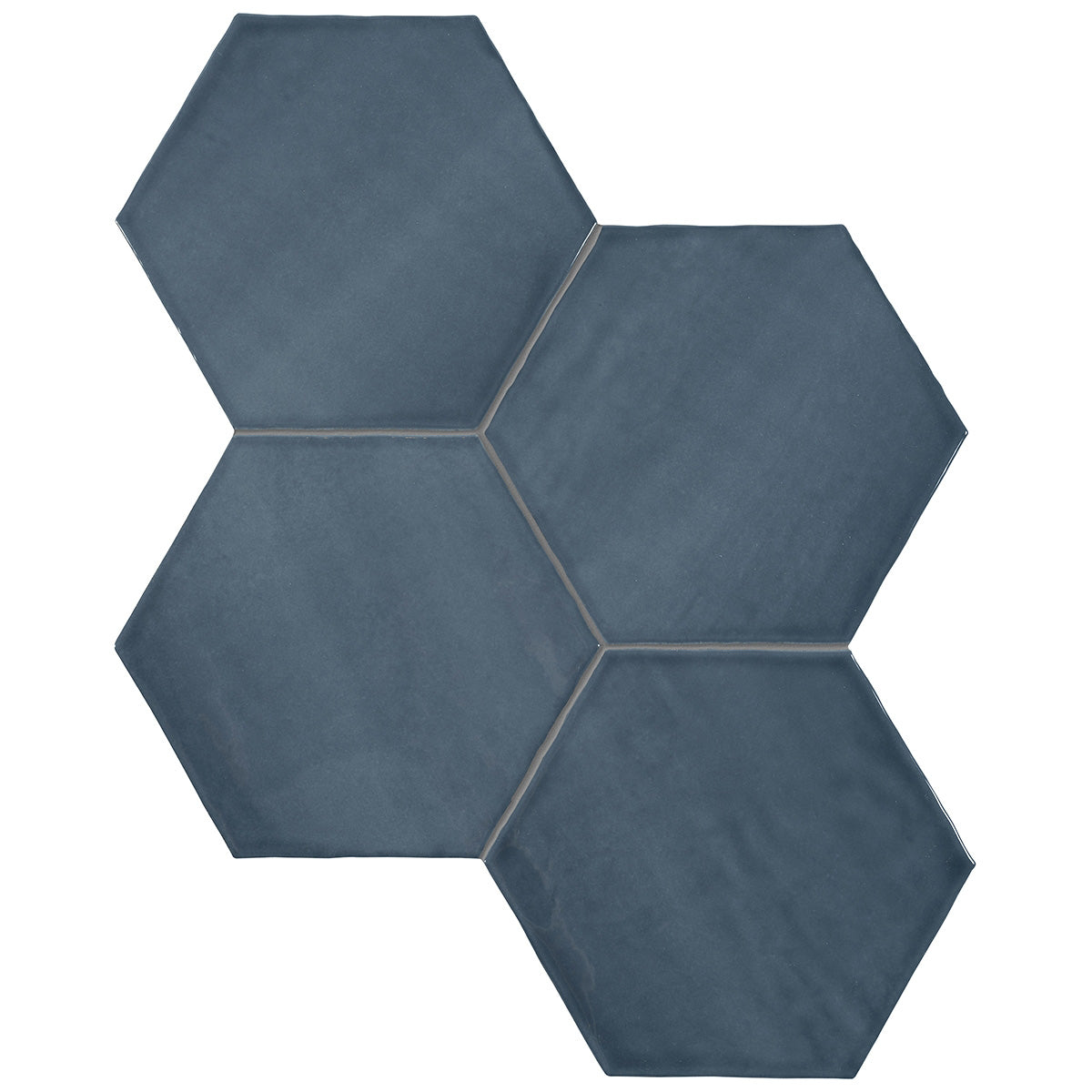 Anatolia Tile 6" Hex Teramoda Ink Glossy 4000-0263-0 Ink Hexagon - premium natural stone mosaic tile from Anatolia Tile, available at PoshHaus showroom in Keene, NH