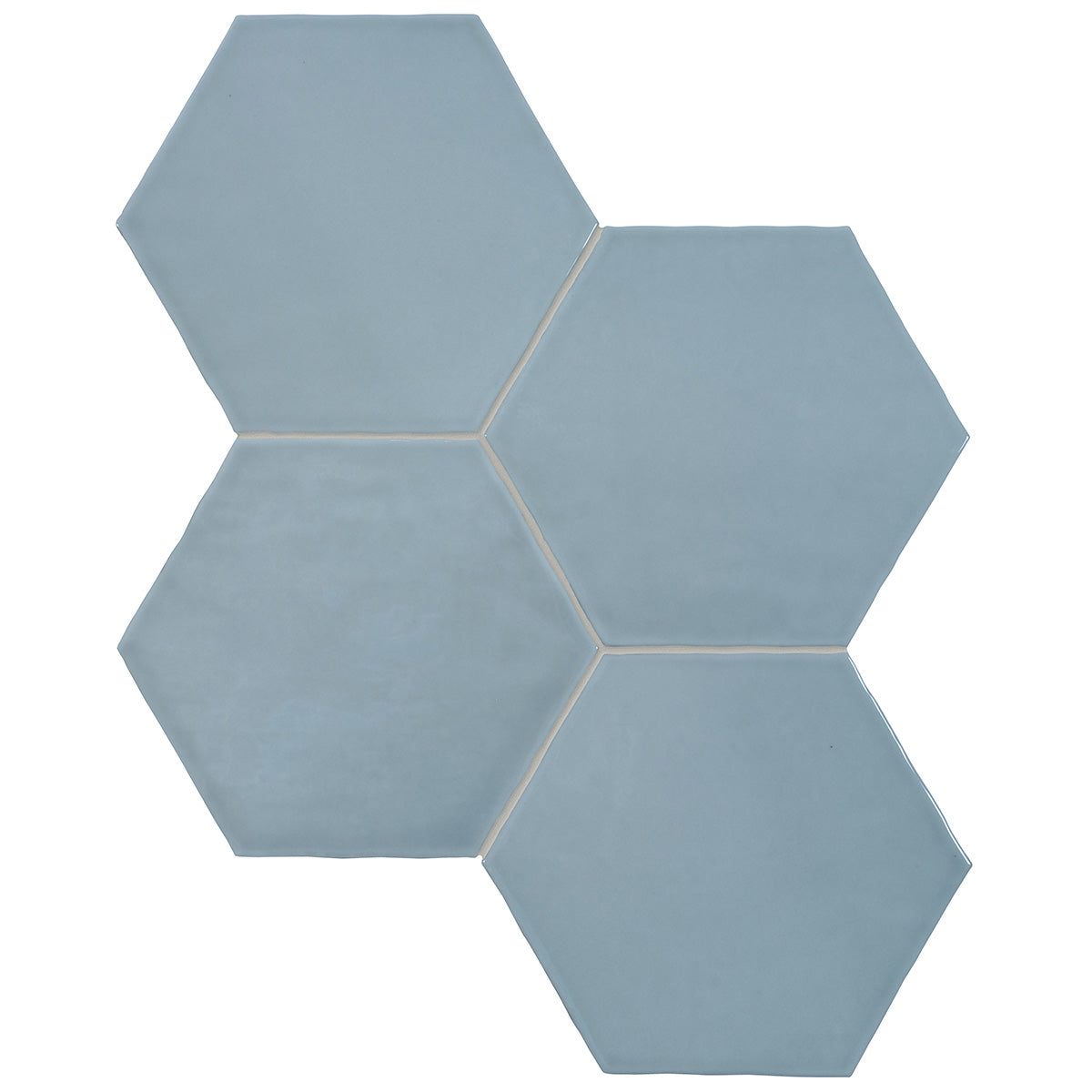 Anatolia Tile 6" Hex Teramoda Sky Glossy 4000-0261-0 Sky Hexagon - premium natural stone mosaic tile from Anatolia Tile, available at PoshHaus showroom in Keene, NH