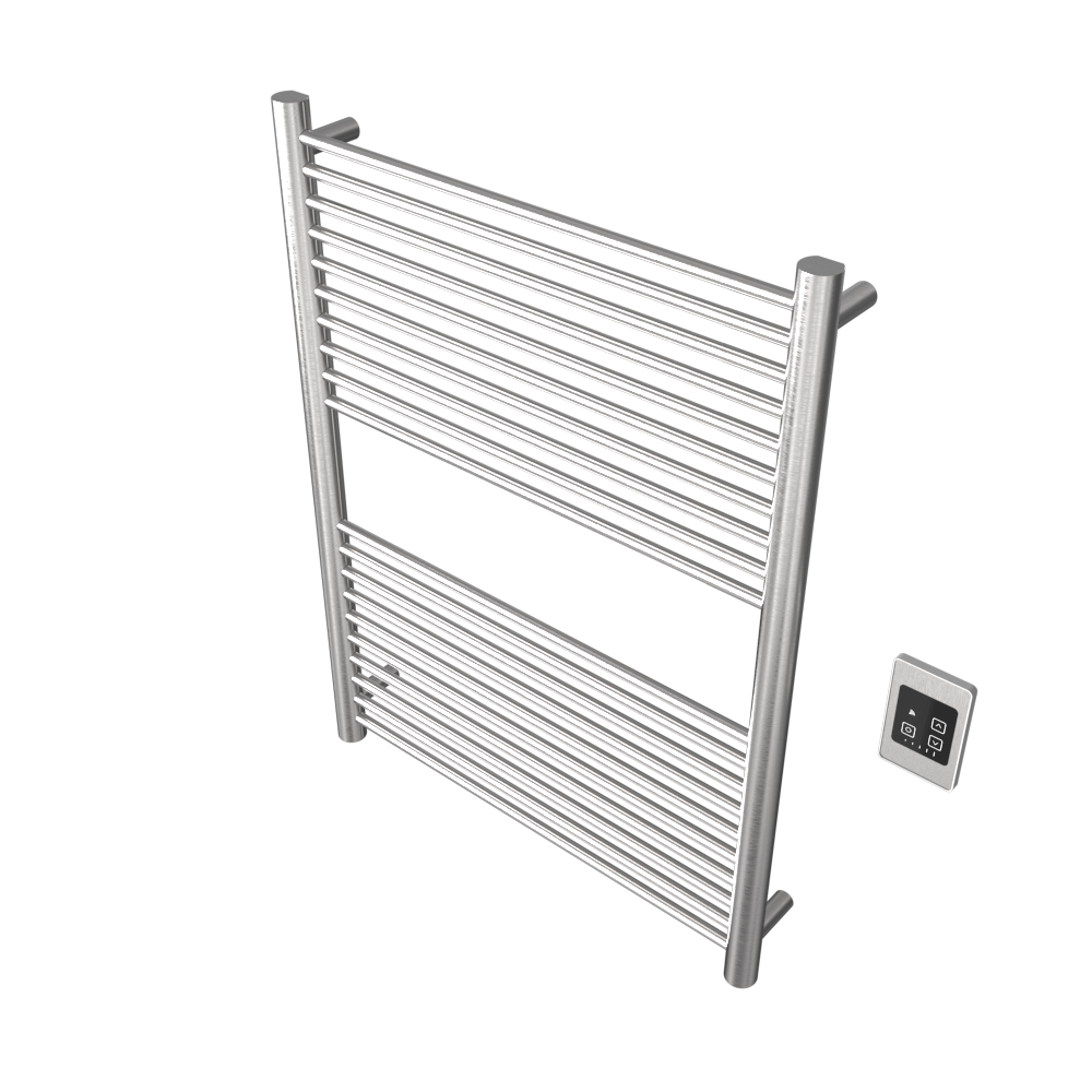 Amba Products A2836B Antus 20-Bar Hardwired Towel Warmer - 4.125 x 28.25 x 37.75 in. - Brushed Finish