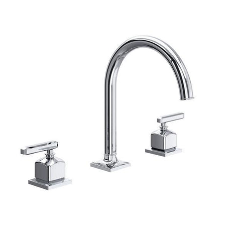 Apothecary™ Widespread Lavatory Faucet With C-Spout Polished Chrome PoshHaus