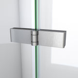 DreamLine Aqua-Q Fold 29 1/2 in. W x 72 in. H Frameless Bi-Fold Shower Door in Brushed Nickel