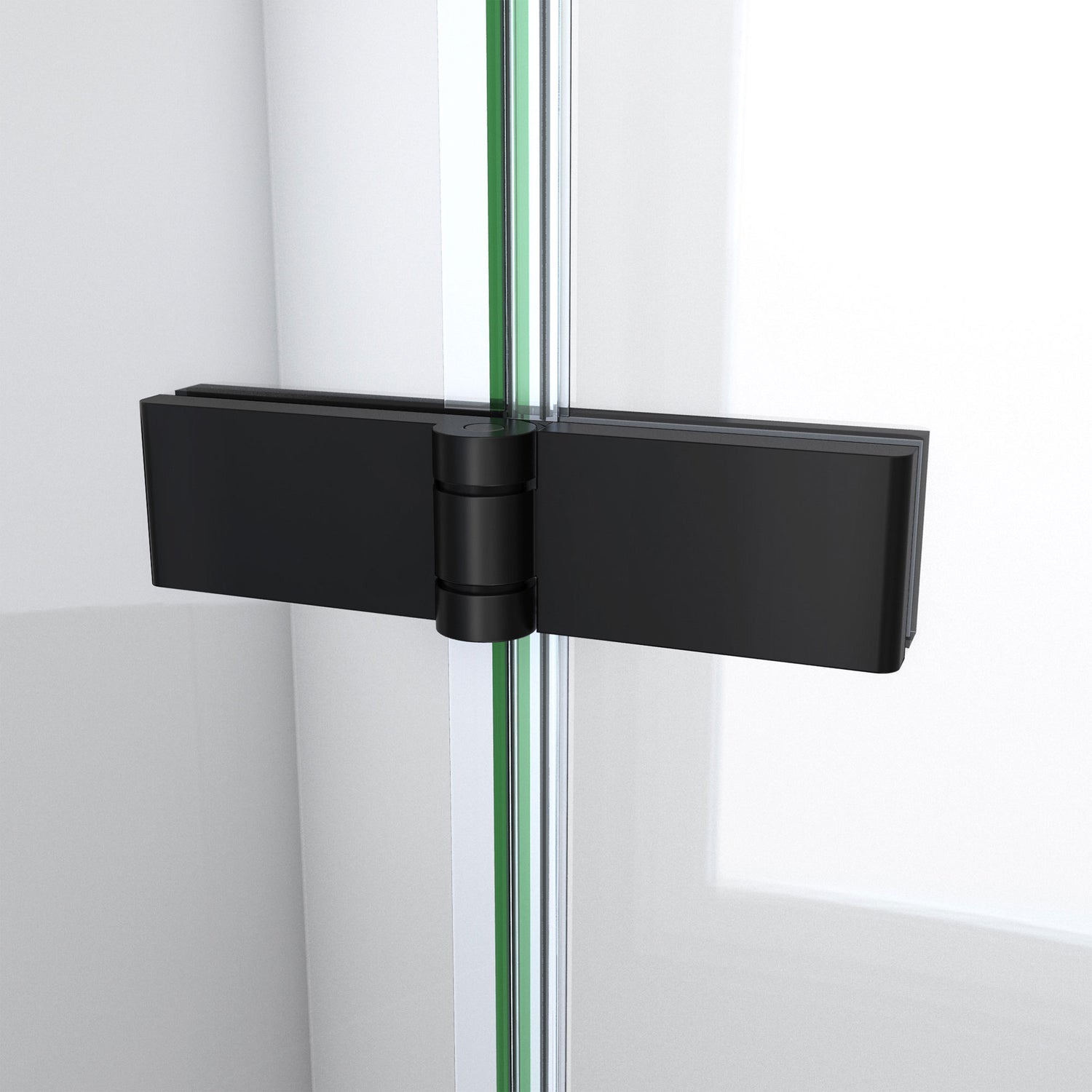 DreamLine Aqua-Q Fold 32 in. D x 32 in. W x 74 3/4 in. H Frameless Bi-Fold Shower Door in Satin Black with White Acrylic Base Kit